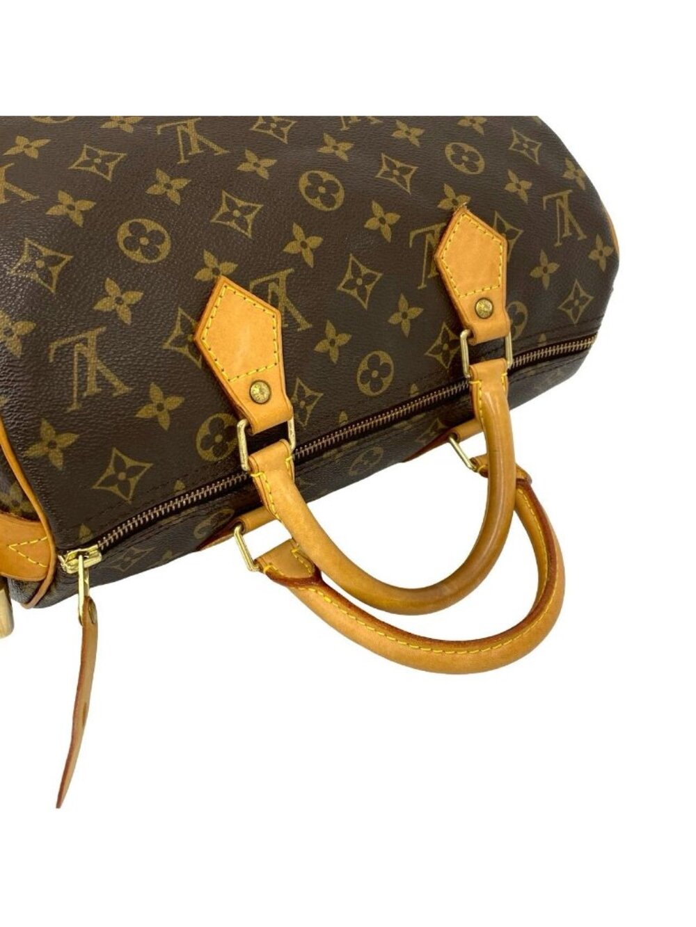 Louis Vuitton Vintage Speedy 30 Monogram Leather Boston Bag Brown - Picture 4 of 10